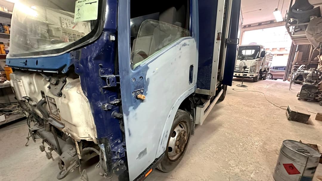 Bodywork repair in progress at One Day Auto Detailing Malta